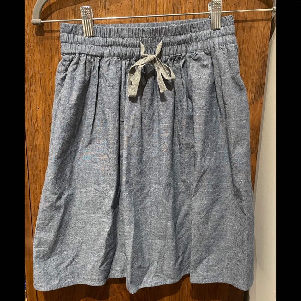 100% cotton chambray skirt